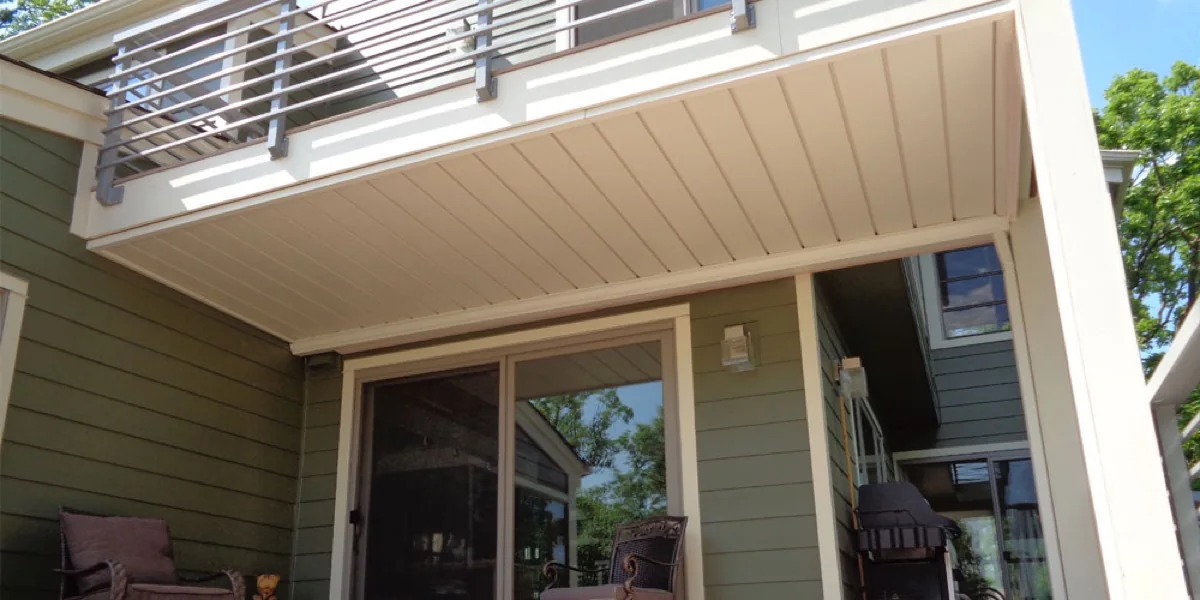 The same deck with a finished Under Deck Oasis ceiling
